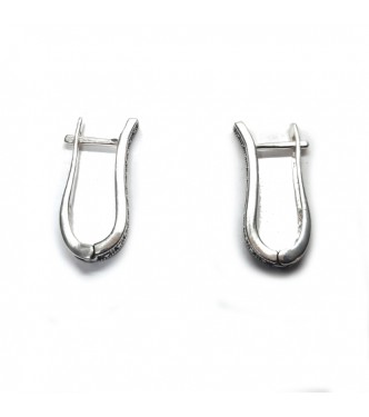 E000805 Genuine Sterling Silver Stylish Earrings Solid Hallmarked 925 Handmade